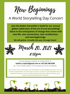 Poster for World Storytelling Day 2021